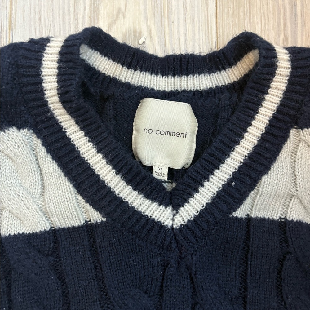 Striped V-Neck Sweater - Picture 2 of 3